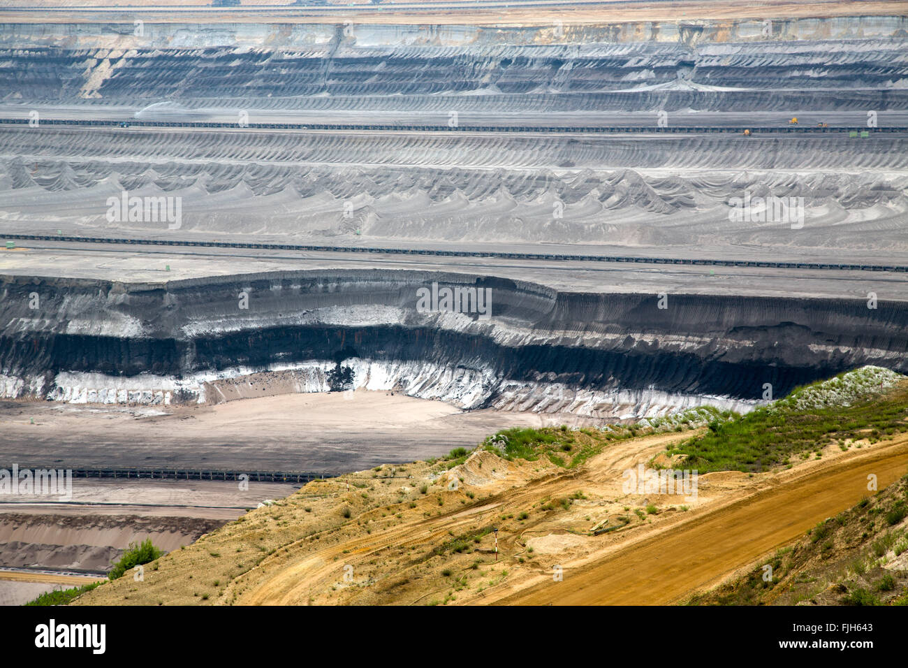 Garzweiler surface mine von Braunkohle, Braunkohle Stockfoto