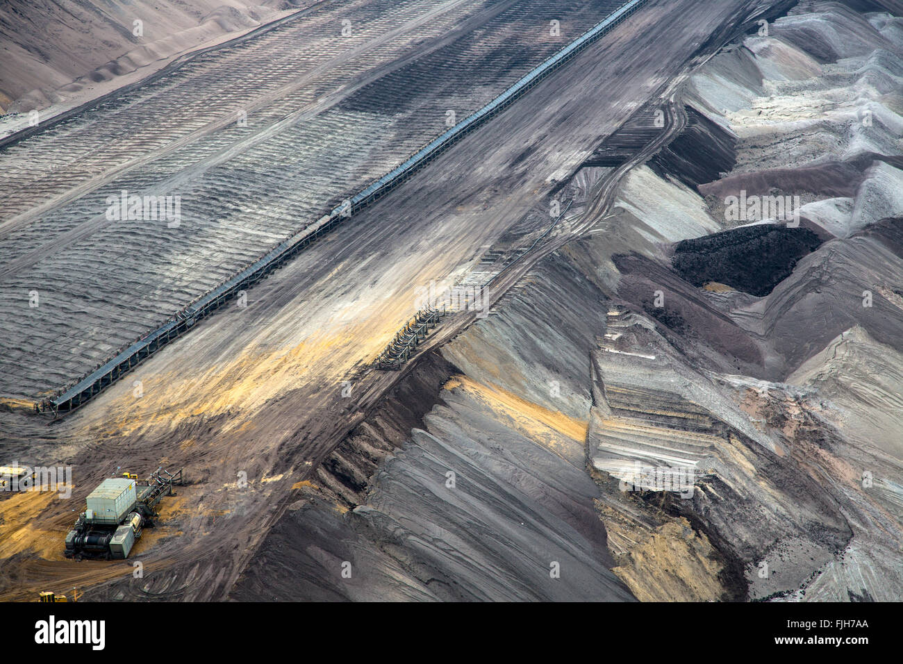 Garzweiler surface mine von Braunkohle, Braunkohle Stockfoto