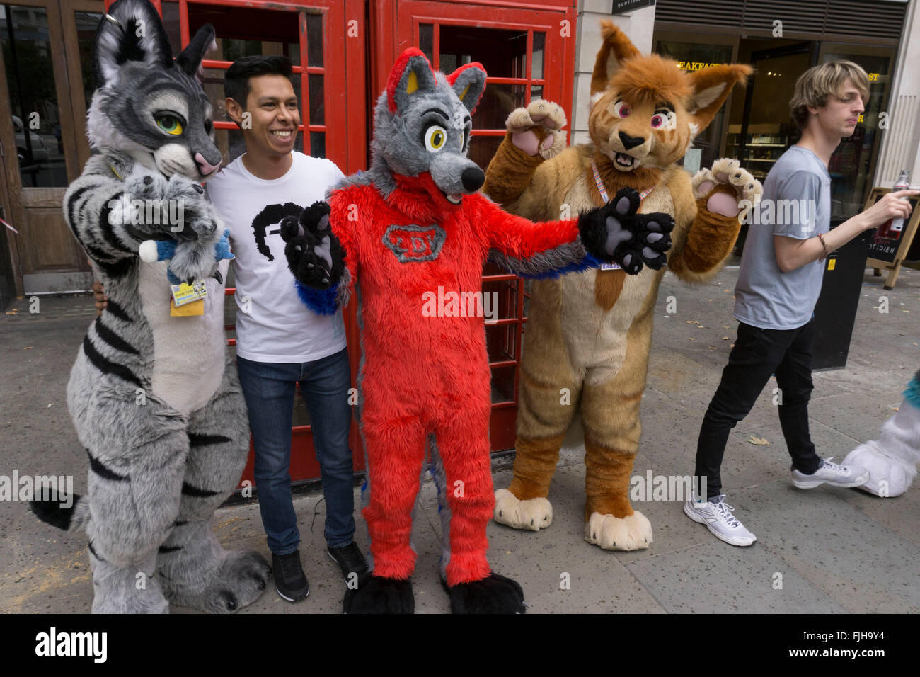 Furries treffen in London, UK. Die furryFandom ist eine Subkultur