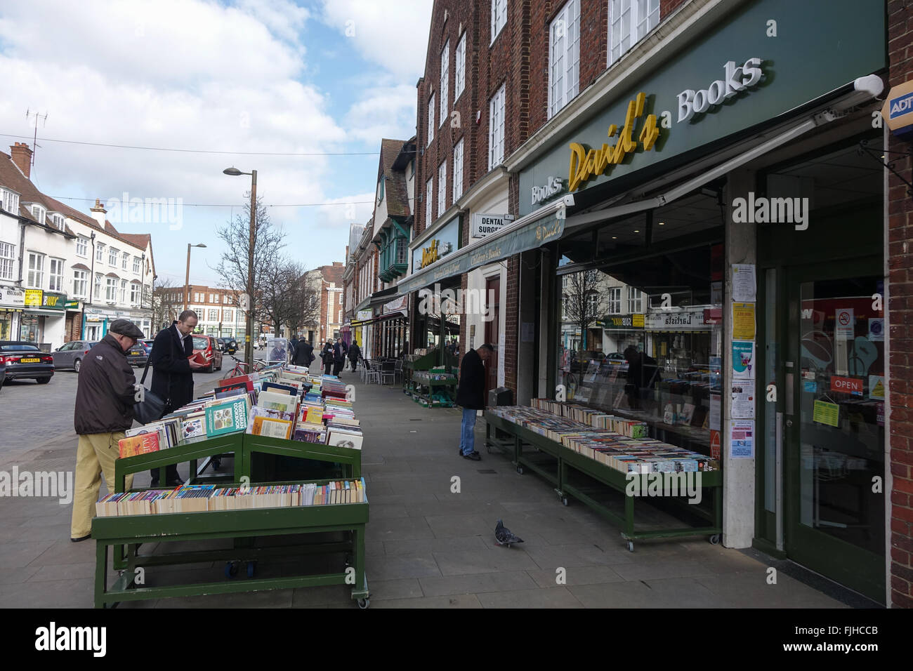 Davids Bücher, Letchworth Garden City, Hertfordshire, UK Stockfoto