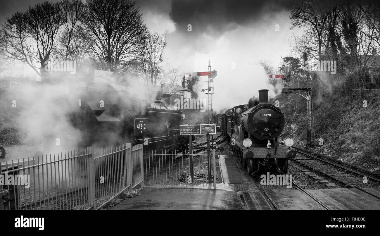 Mitte Hants Eisenbahn, Hampshire, England Stockfoto