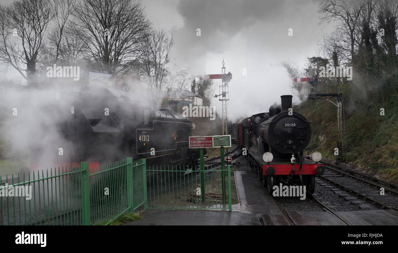 Mitte Hants Eisenbahn, Hampshire, England Stockfoto