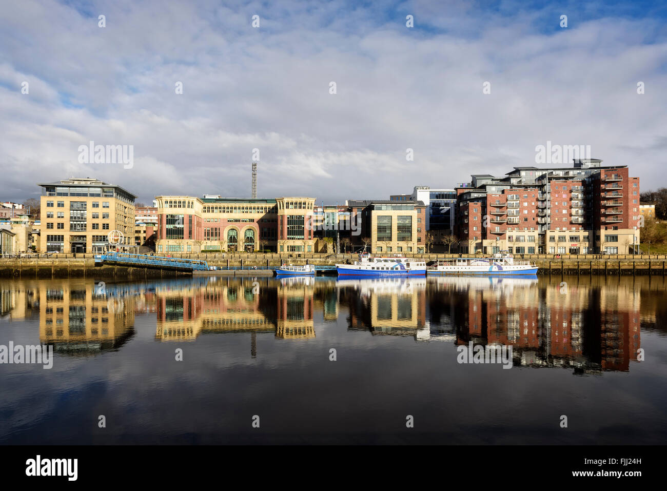 Newcastle am Flussufer Entwicklung Stockfoto