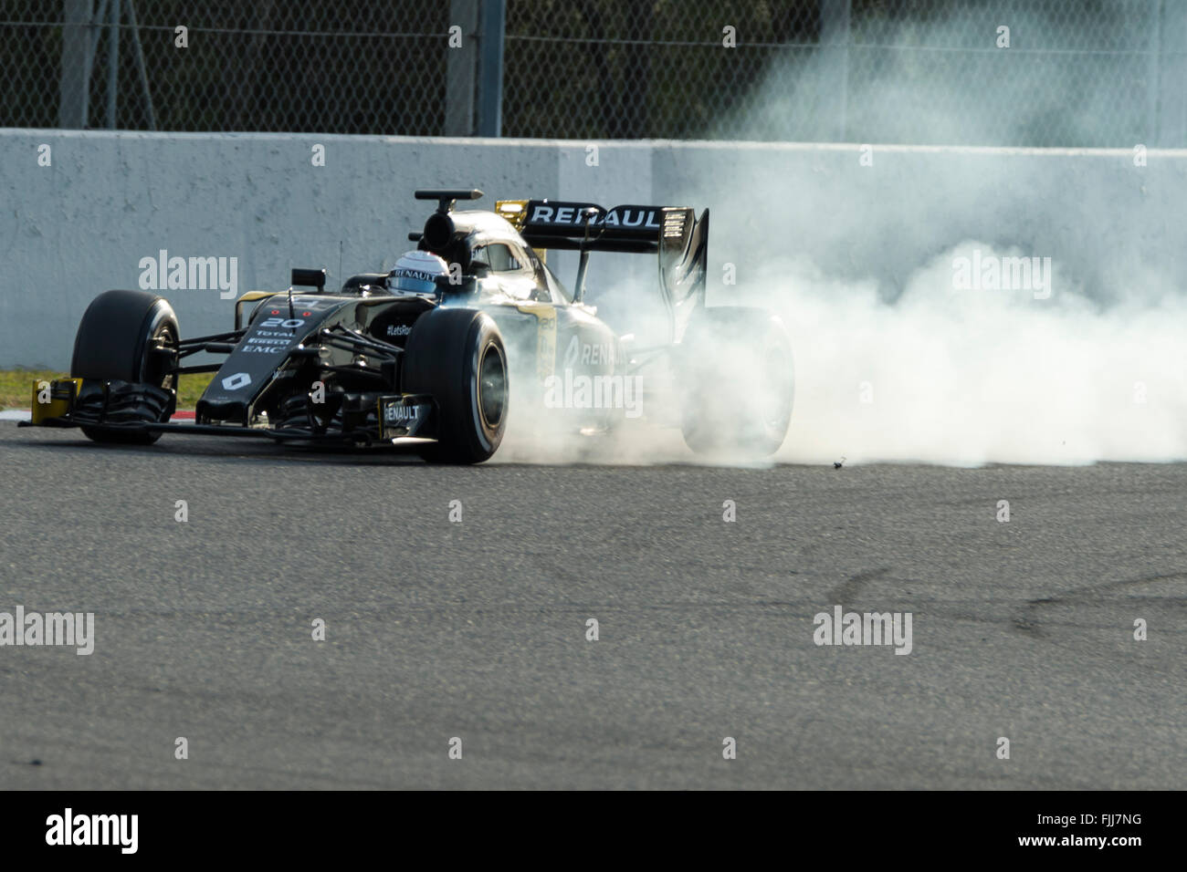 Montmelo, Spanien. 2. März 2016. Fahrer Kevin Magnussen. Team-Renault Sport. Formel 1 Testtage am Circuit de Catalunya. Montmelo, Spanien. 2. März 2016 Credit: Miguel Aguirre Sánchez/Alamy Live-Nachrichten Stockfoto