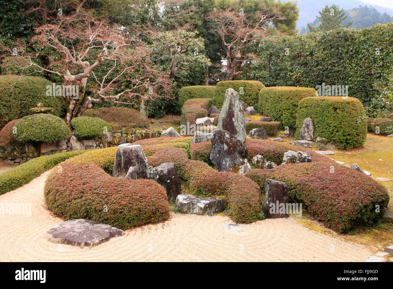 Japan, Takahashi, Raikyuji Tempel, Garten, Präfektur Okayama