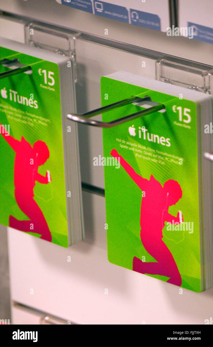 Markenname: "Apple Itunes", Berlin. Stockfoto