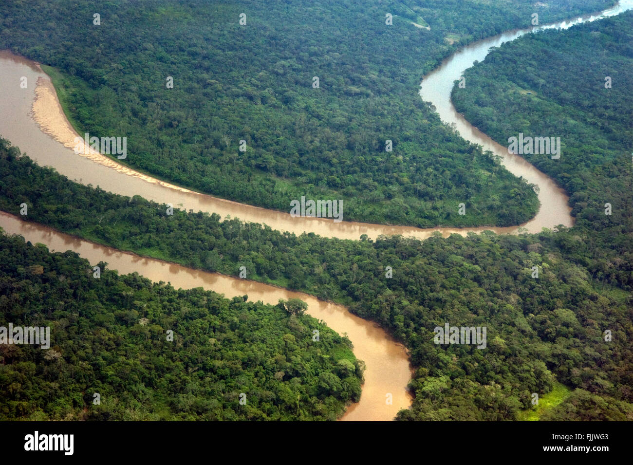 Luftaufnahme des Amazonas in Ecuador Stockfoto