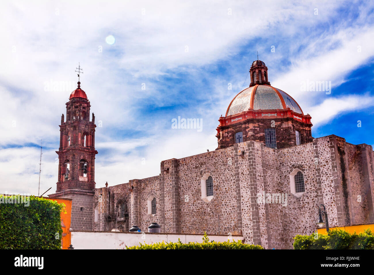 Iglesia De Nuestra Senora De La Salud Kirche Sonne San Miguel de Allende, Mexiko. Stockfoto