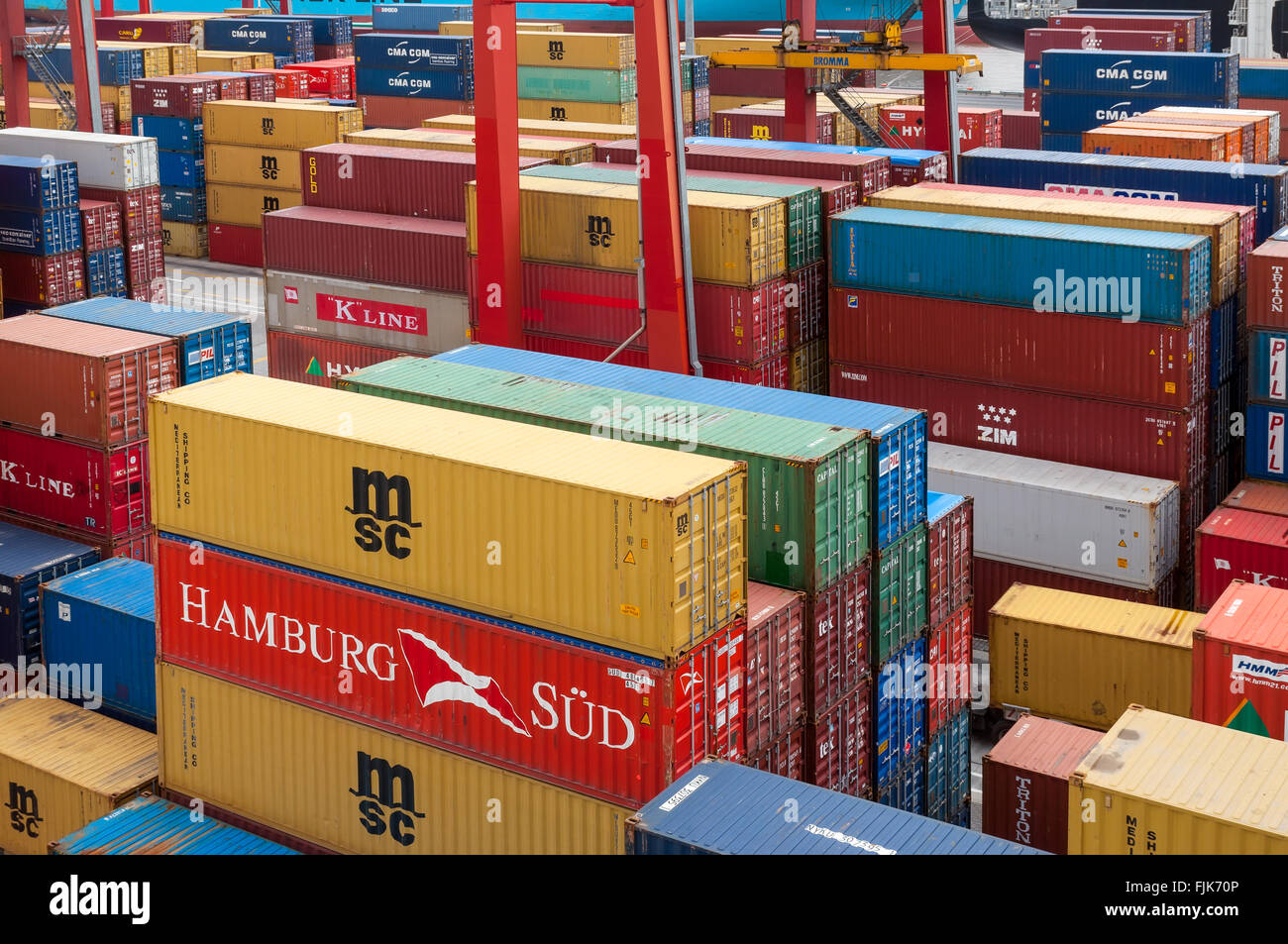 Container im Hafen von Buenos Aires, Argentinien. Der Hafen von Buenos Aires Stockfoto