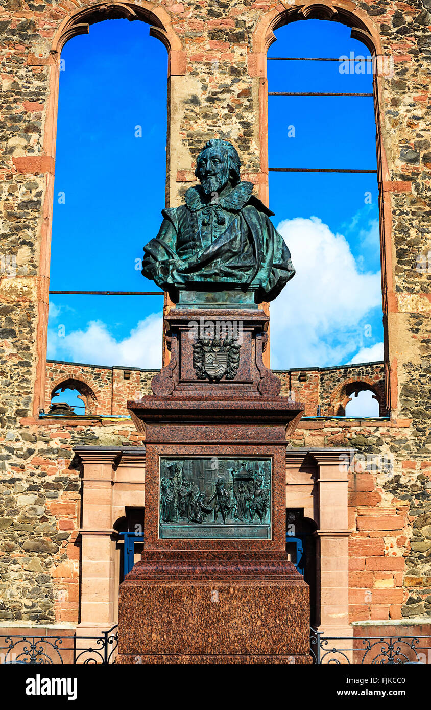 Anti-Kriegs wallonischen Niederländisch-Gedächtniskirche in Hanau bei Frankfurt Stockfoto