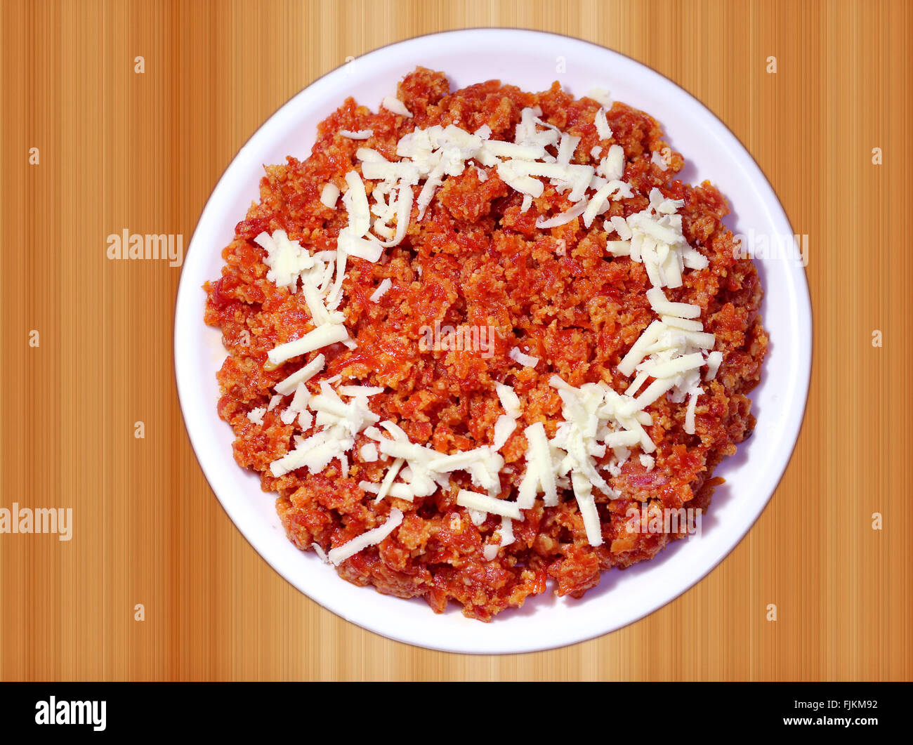 Leckere Gacar ka Halwa oder Karotten dessert Stockfoto