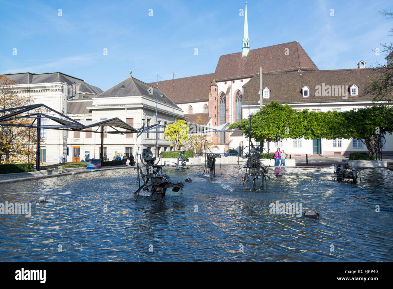 Tinguely-Brunnen in Basel, Schweiz Stockfoto