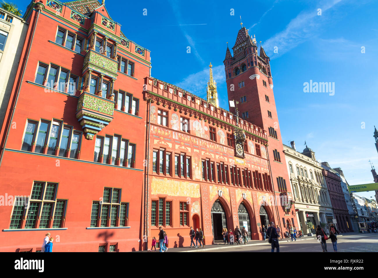 Basler Rathaus, Rathaus Basel - Schweiz Stockfoto