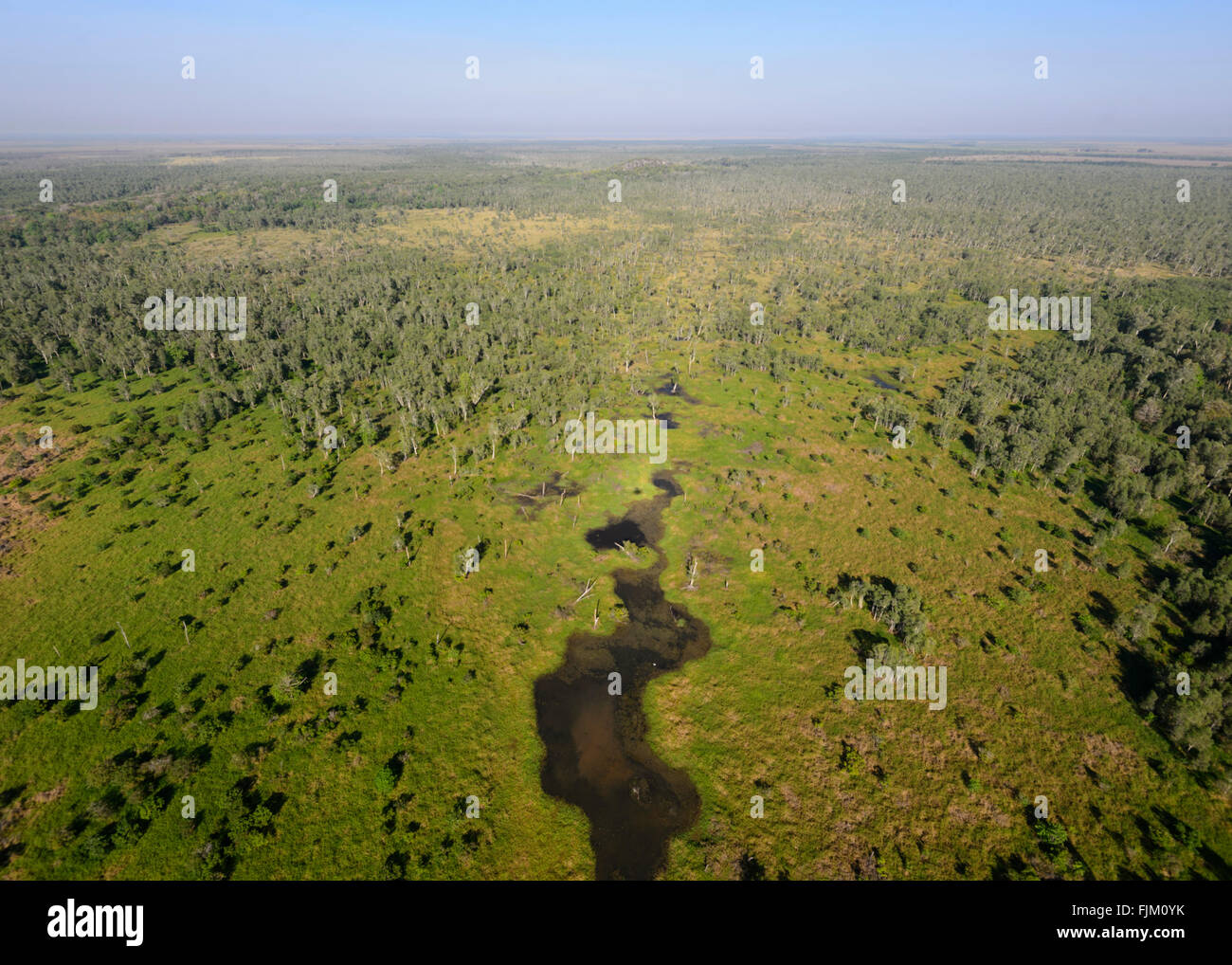 Luftaufnahme von Billabong in der Nähe von Darwin, Northern Territory, Australien Stockfoto