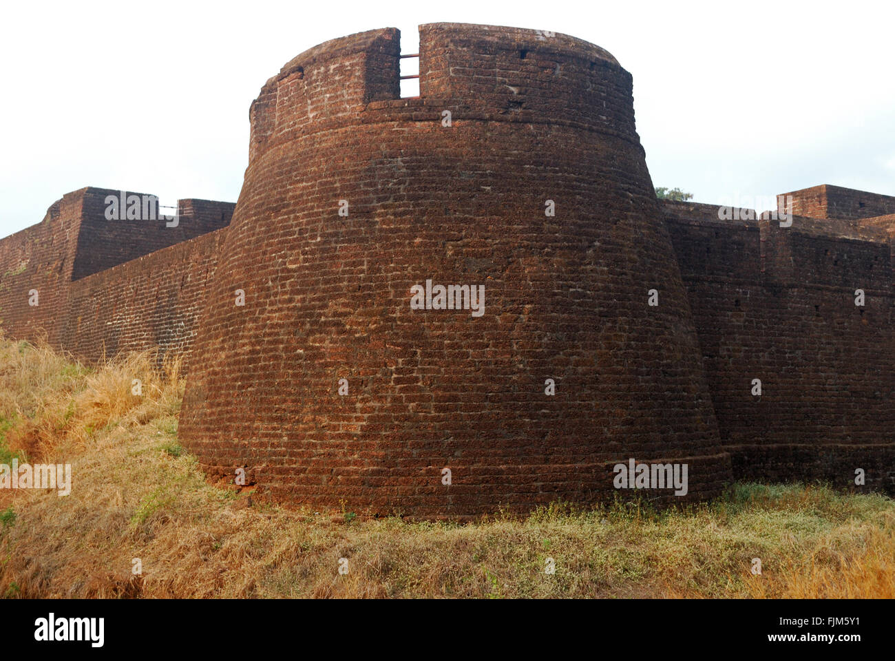 Bekal Forts Kasargod, Kerala, Indien. Diese massive Festung wurde von Shivappa Nayak in 1650AD gebaut. Stockfoto