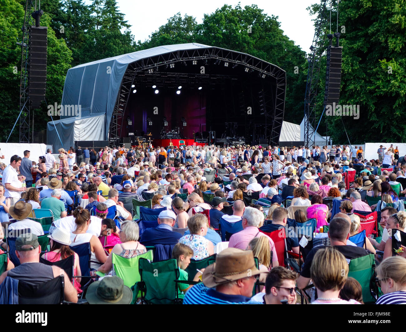Open Air Konzert am Thetford Forest Stockfoto