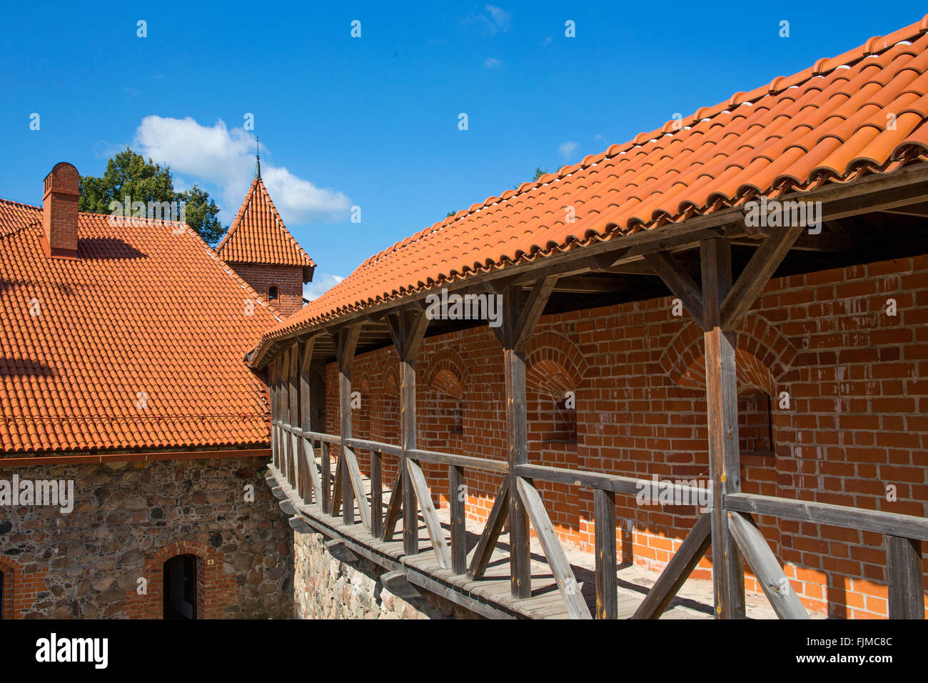Geographie/Reisen, Litauen, Trakai, Trakai Burg, defensive Korridor, Additional-Rights - Clearance-Info - Not-Available Stockfoto