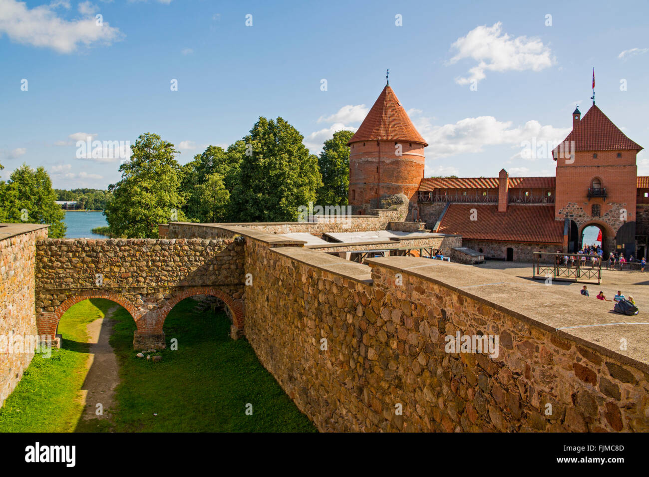 Geographie/Reisen, Litauen, Trakai, Trakai Burg, defensive Korridor, Additional-Rights - Clearance-Info - Not-Available Stockfoto