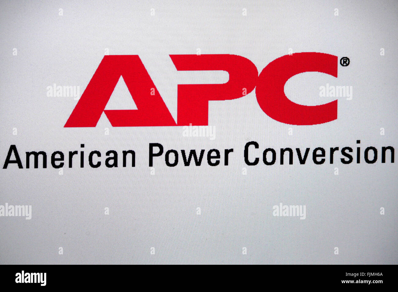 Markenname: "APC American Power Conversion", Berlin. Stockfoto