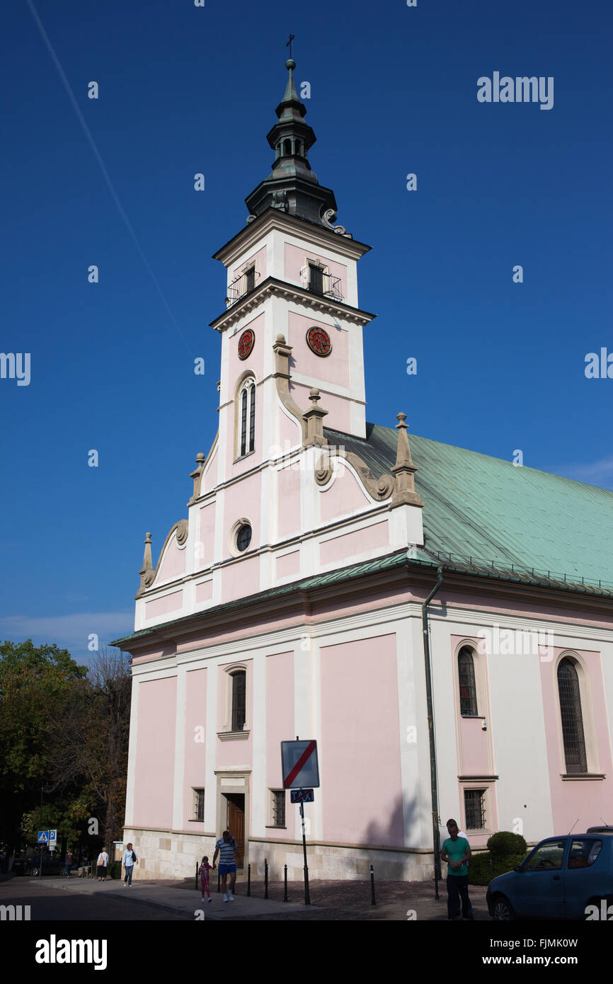 Pfarrkirche St. Clemens in Wieliczka, Polen, Europa, barocke Architektur Stockfoto
