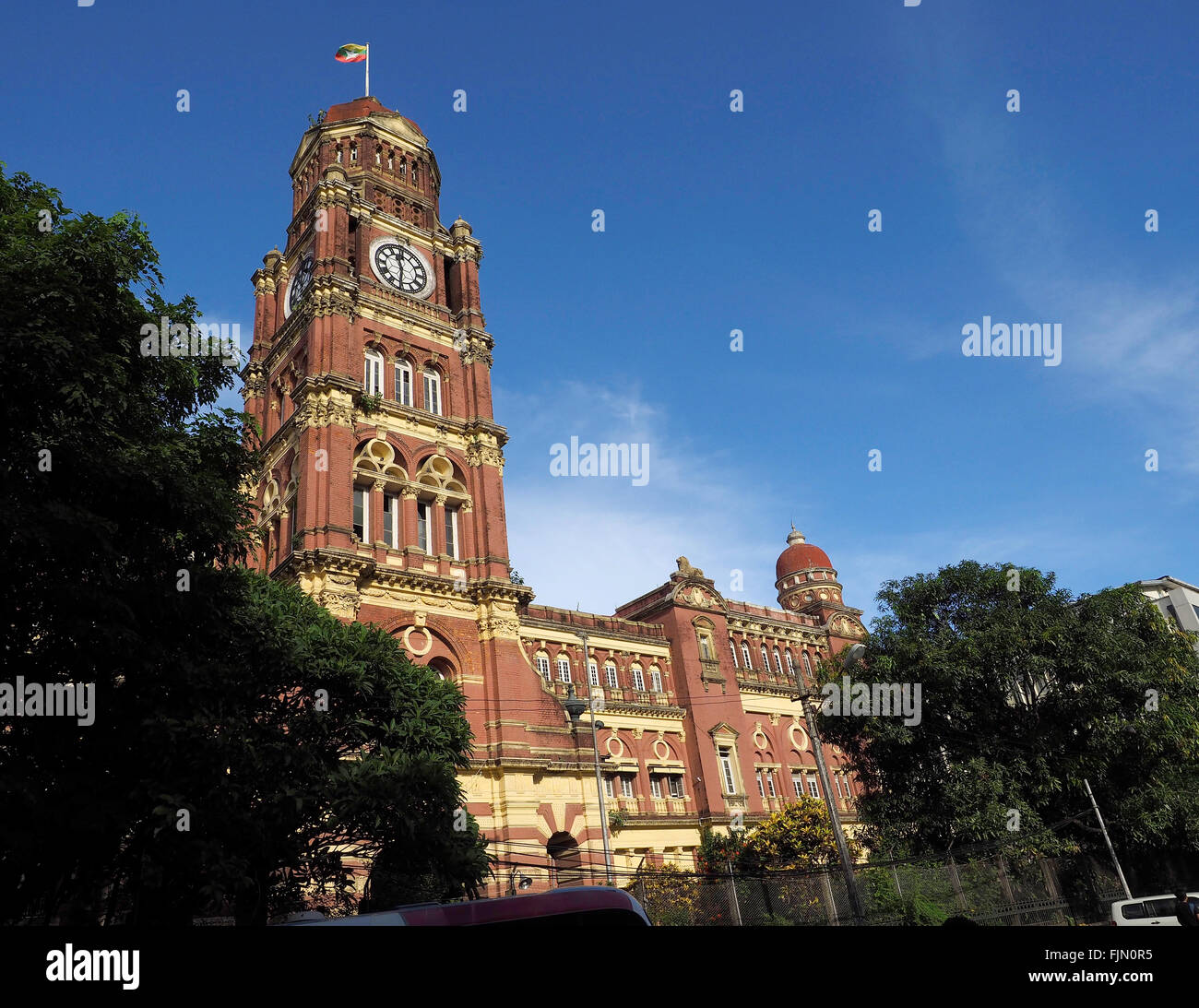 Das Gerichtsgebäude Gebäude in Yangon, Myanmar Stockfoto