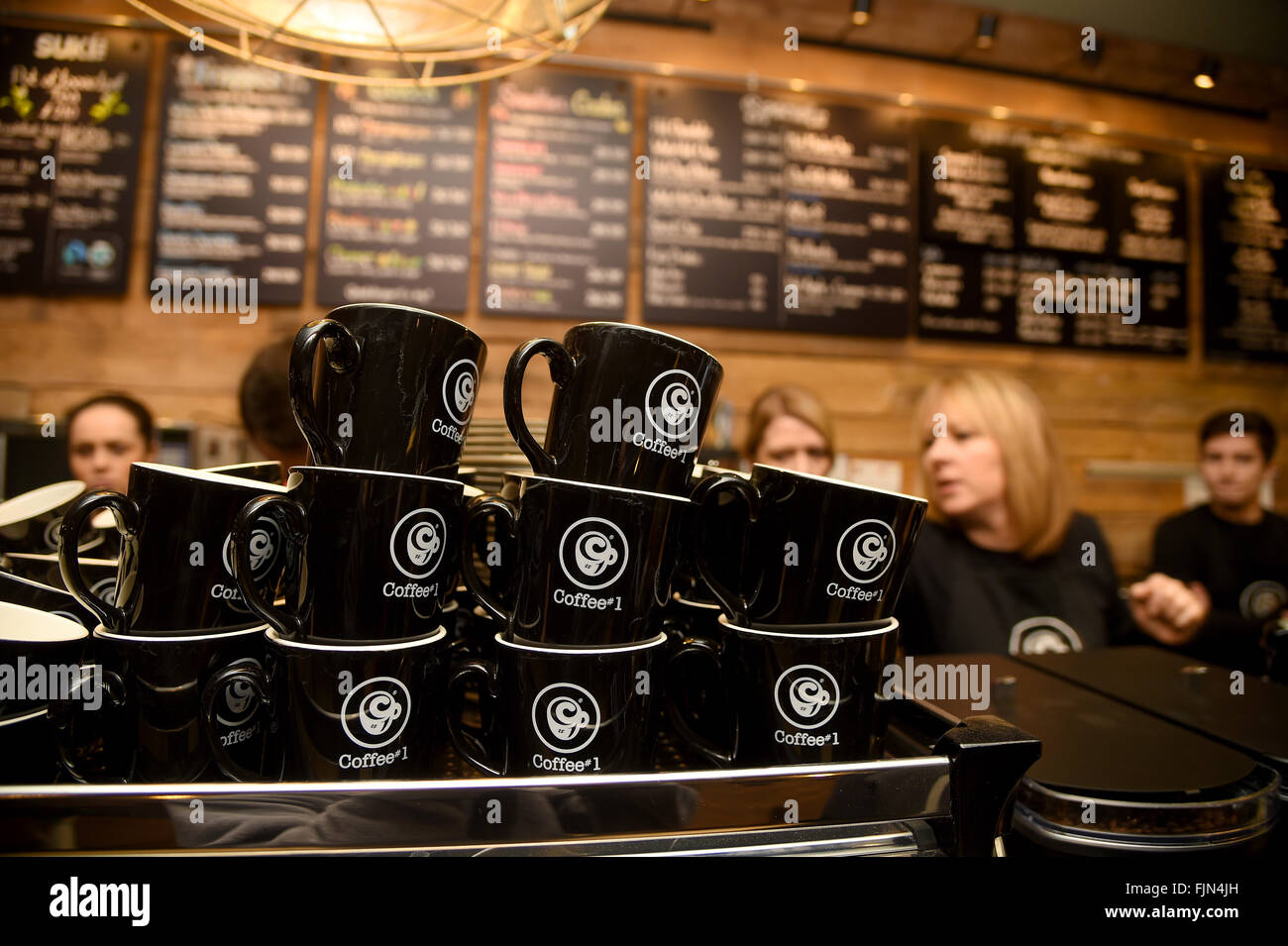#1 Kaffee Café, Coffeeshop, Kaffee #1 UK Stockfoto