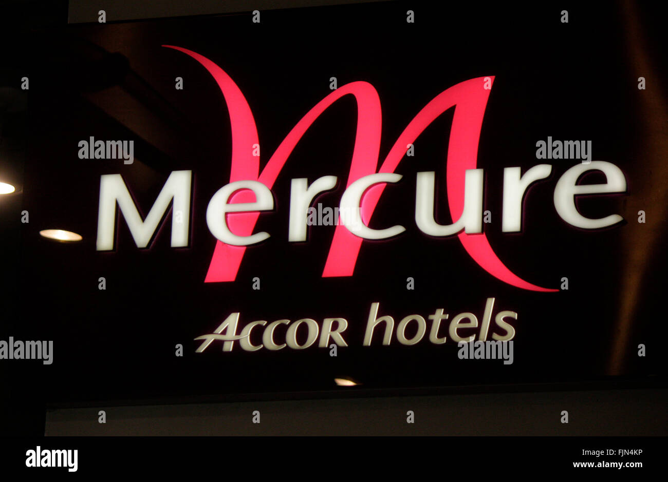 Markenname: "Mercure" Und "Accor Hotels", Berlin. Stockfoto