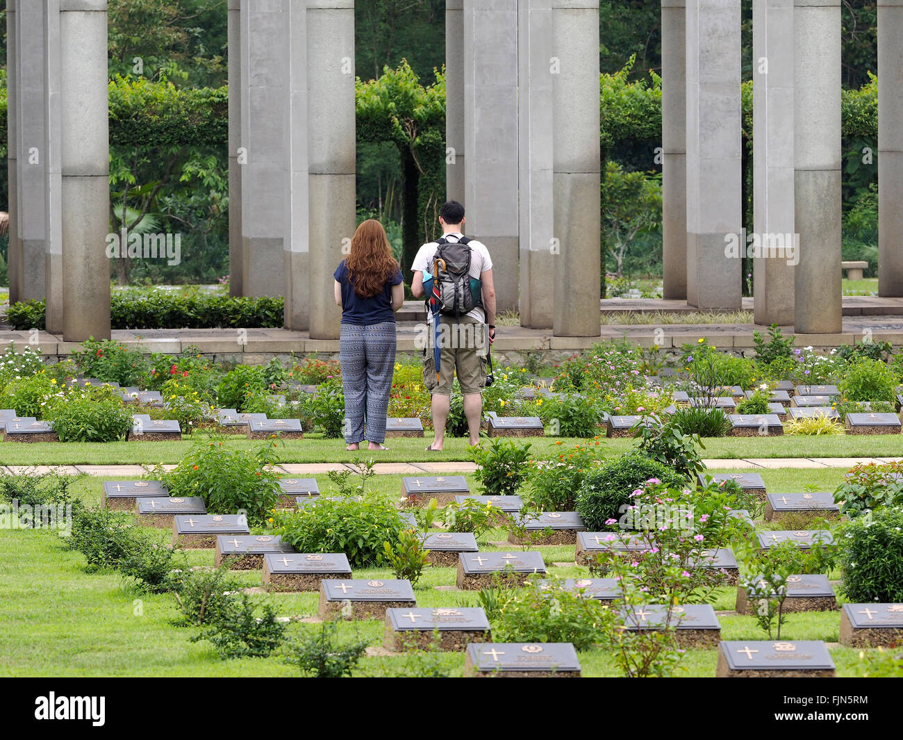 Die Commonwealth War Cemetery, Taukkyan Soldatenfriedhof in Yangon, Myanmar Stockfoto