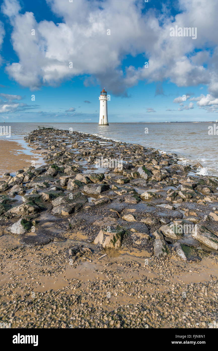 Leuchtturm in New Brighton Stockfoto