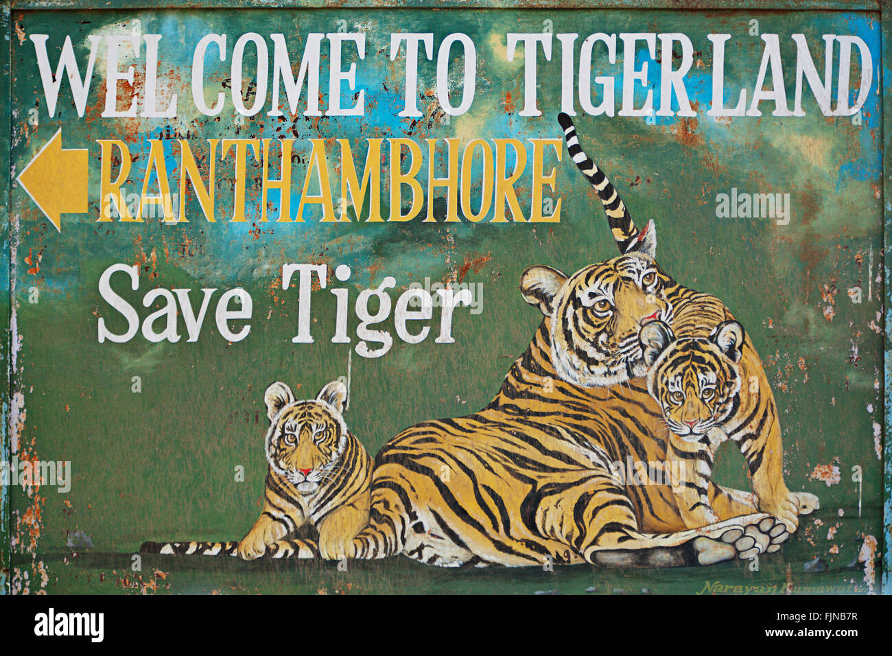 Ranthambore National Park ist der beliebteste Tiger Reserve in Indien Stockfoto