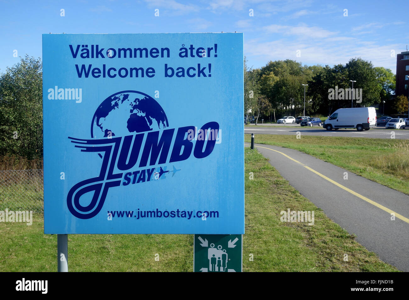 'Jumbo Hostel' Hotel am Flughafen Arlanda, Stockholm, Schweden Stockfoto