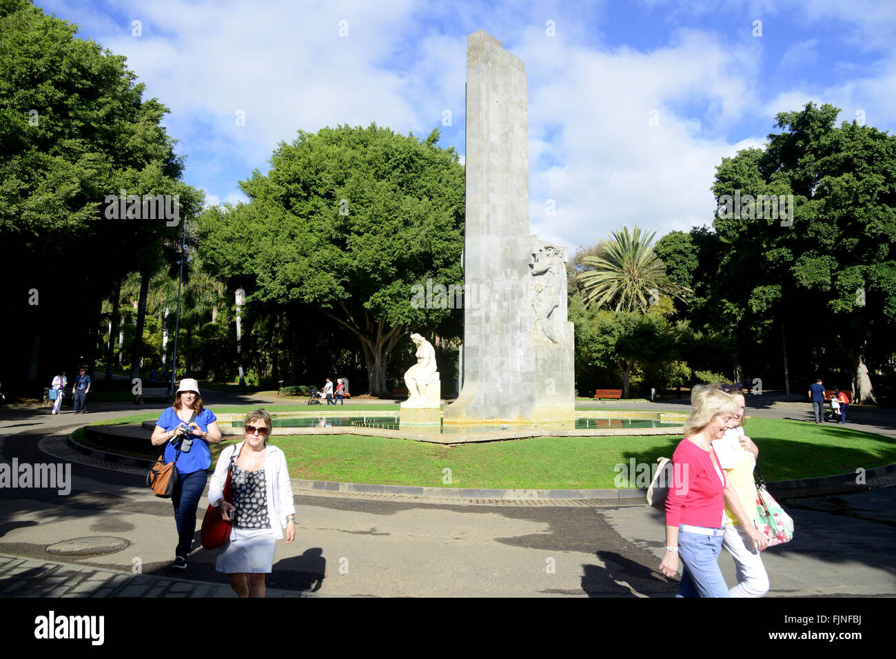 Die Fecundidad Statue und der Brunnen im Parque Garcia Sanabria, Santa Cruz De Tenerife, "Kanaren" Stockfoto