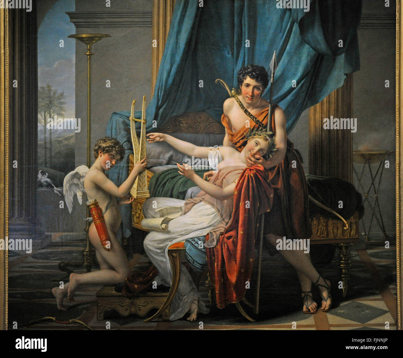 Jacques-Louis David (1748-1825). Französischer Maler. Klassizistischen Stil. Sappho und Phaon ...
