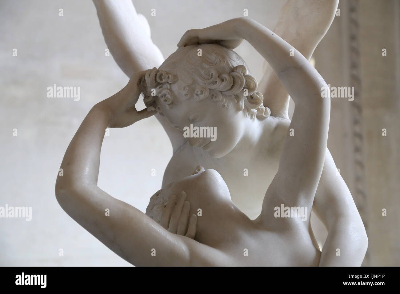 Psyche von Amors Kuss wiederbelebt. Skulptur von italienischen klassizistischen Bildhauers Antonio Canova (1757-1822). Marmor, 1787. Louvre. Stockfoto