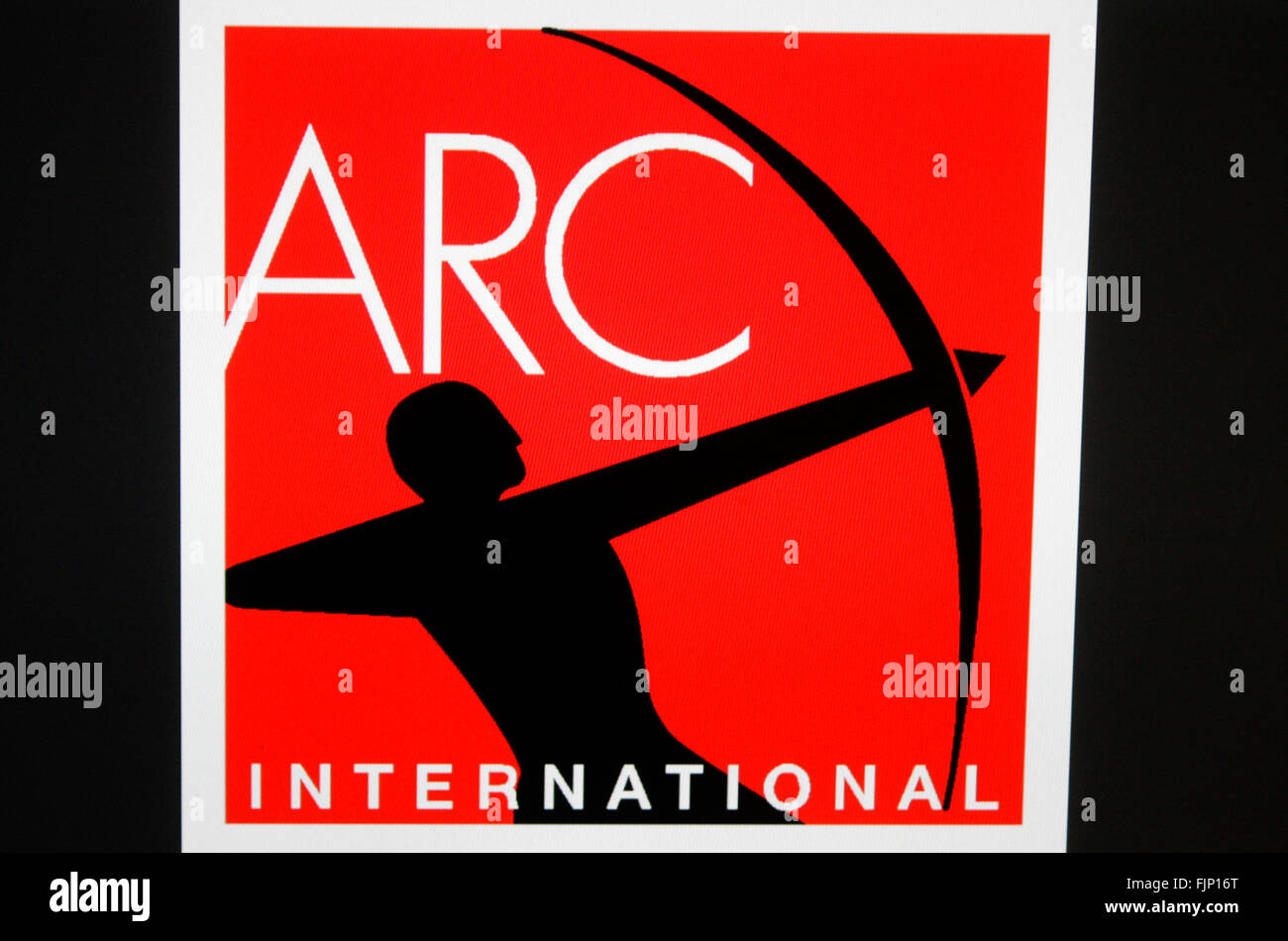Markenname: "Arc International", Berlin. Stockfoto