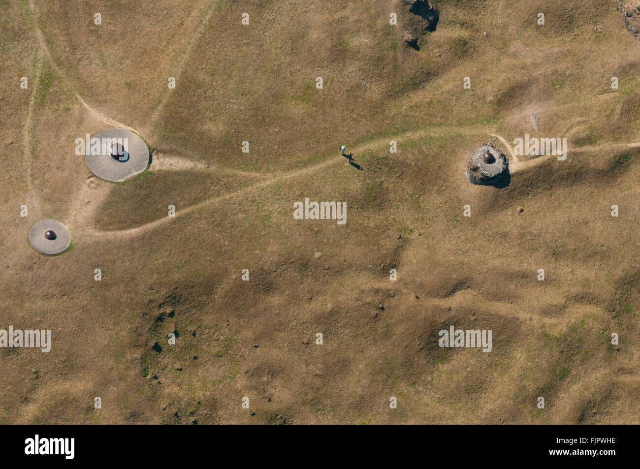 Meuse (55), Verdun, champs de Batailles De La 1ere Guerre Mondiale, Douaumont, Fort (Vue Aerienne) / / Frankreich, Meuse (55), Verd Stockfoto
