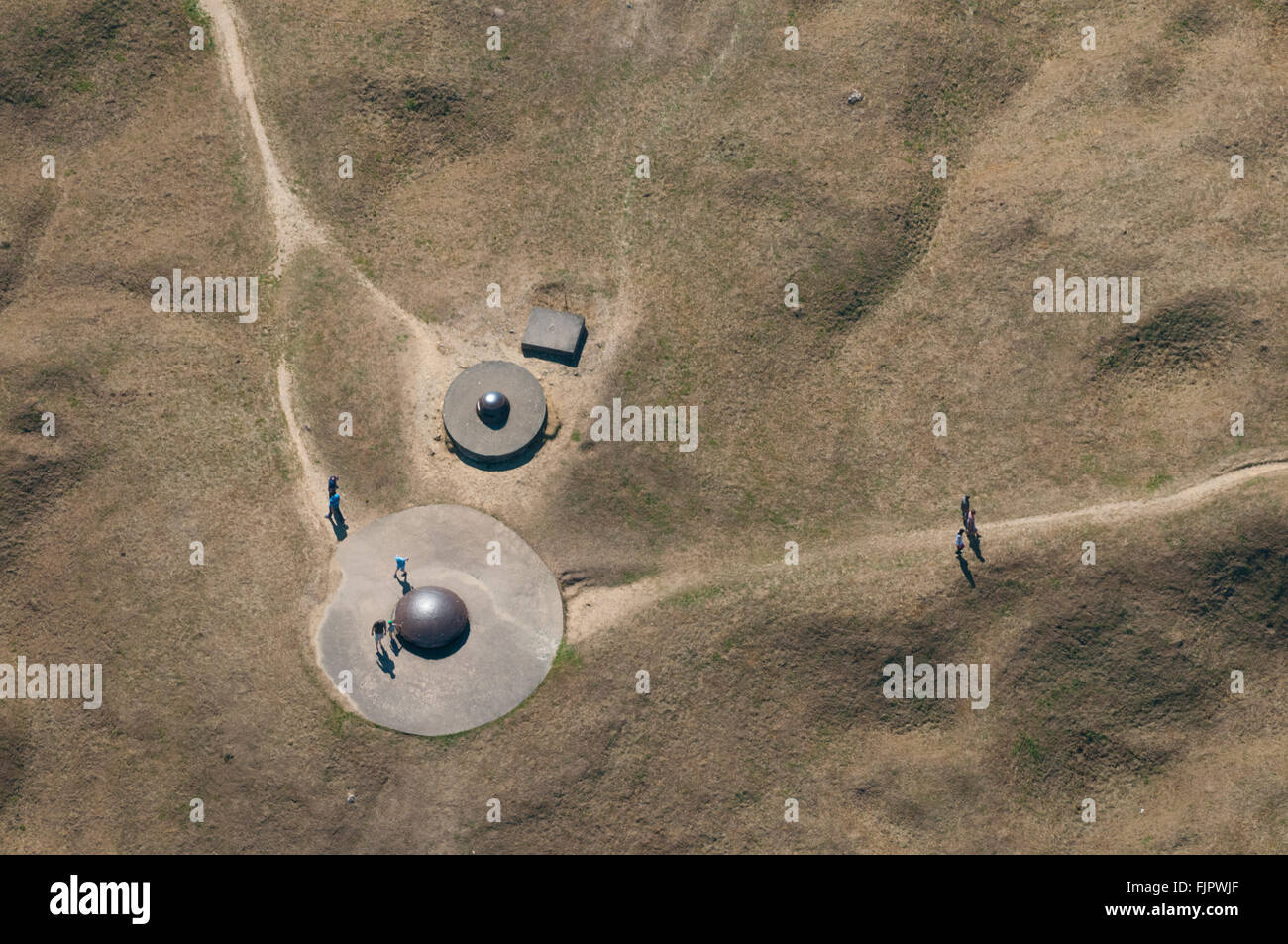 Meuse (55), Verdun, champs de Batailles De La 1ere Guerre Mondiale, Douaumont, Fort (Vue Aerienne) / / Frankreich, Meuse (55), Verd Stockfoto