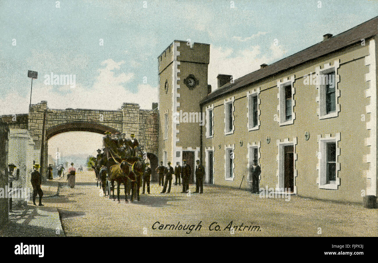 Carnlough, County Antrim, Nordirland. Postkarte Stockfoto