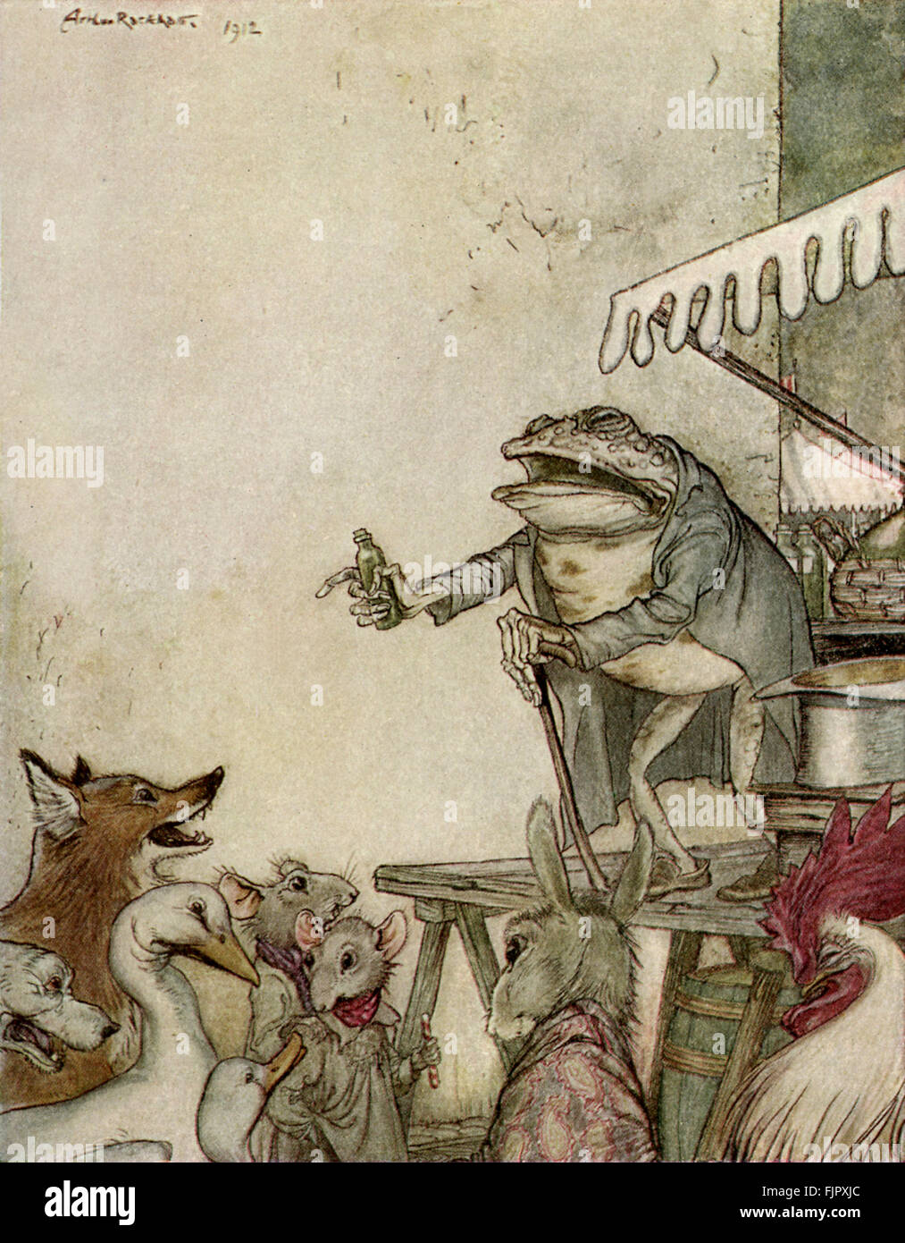 Quack Frosch. Aesop Fabeln. 1933Ausgabe illustriert von Arthur Rackham (18671939