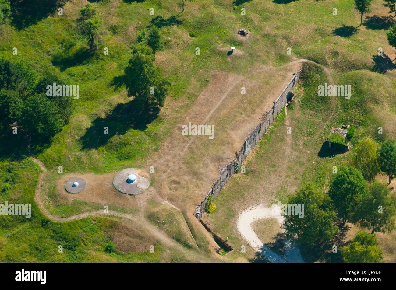 Meuse (55), Verdun, champs de Batailles De La 1ere Guerre Mondiale, Ouvrage de Froideterre (Vue Aerienne) / / Frankreich, Meuse (55) Stockfoto