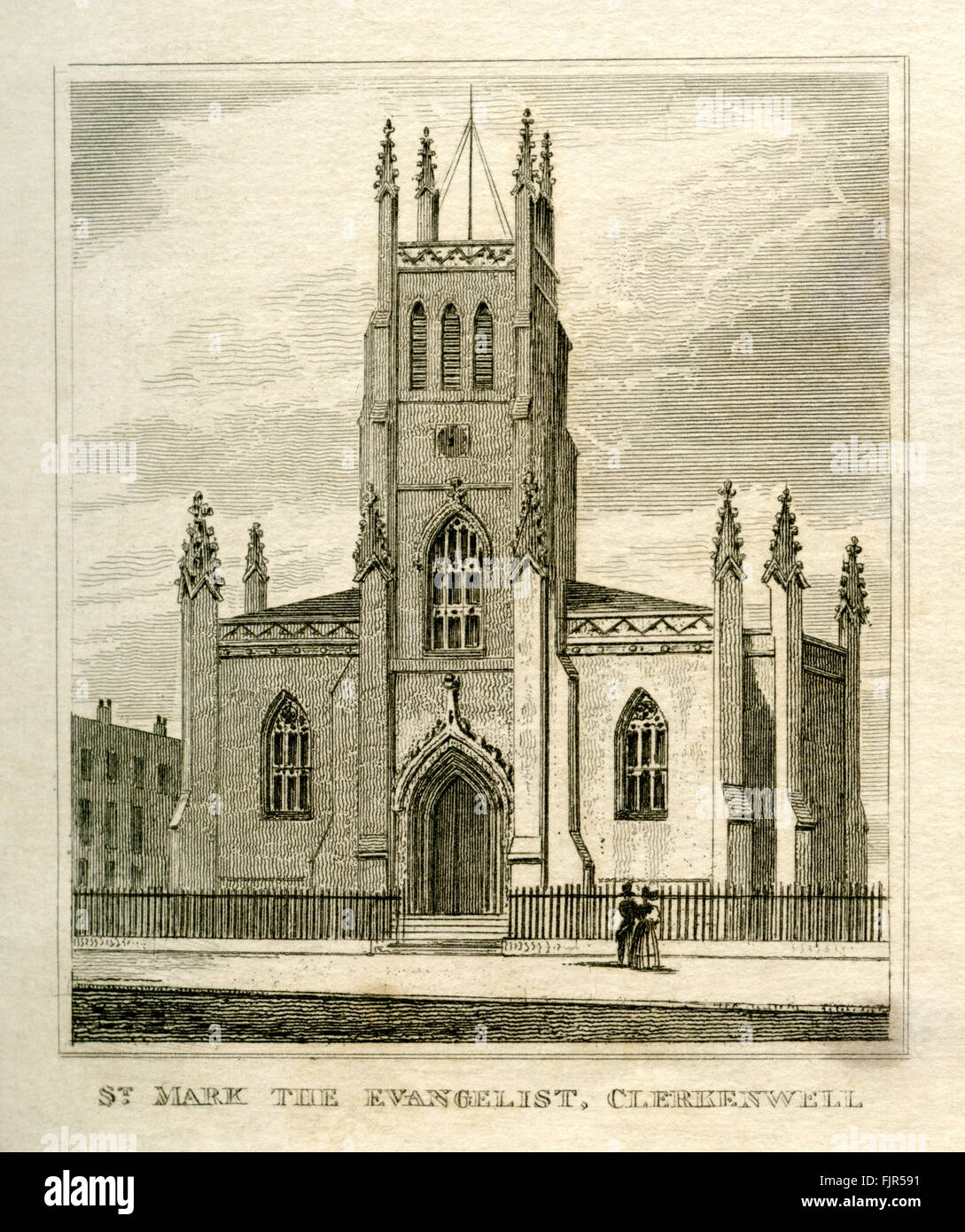 Kirche St. Markus der Evangelist, Clerkenwell, London 1835. Stockfoto