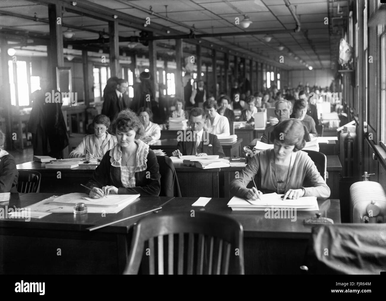 Büroangestellte, USA, um 1915 Stockfoto