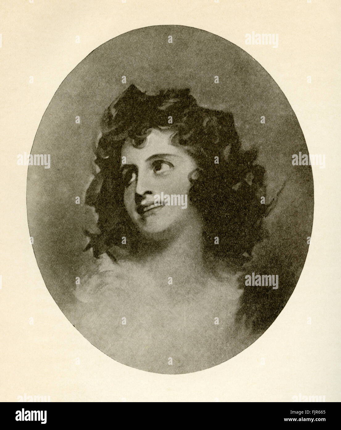 Emma Lady Hamilton (1765 – 1815) als Euphrosyne. Gemälde von George Romney Stockfoto