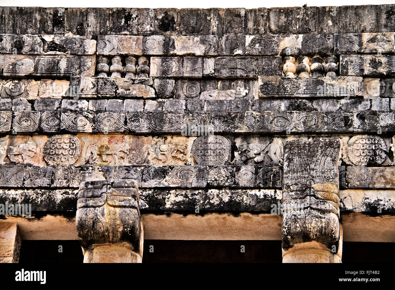 Der Tempel der Jaguare Chichen Itza Mexiko Stockfoto