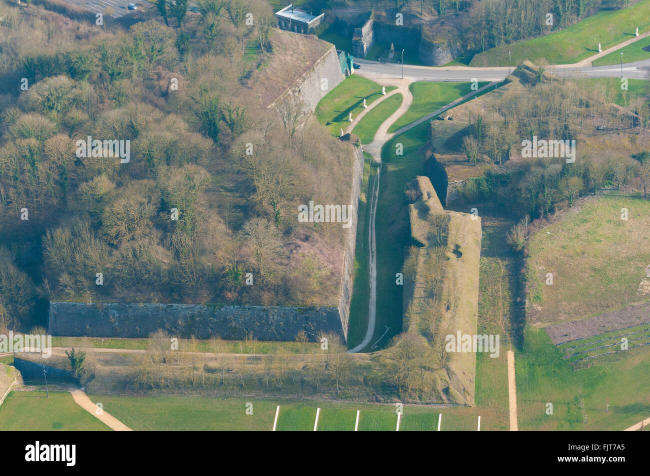 Meuse (55), Ville de Verdun, Citadelle, Remparts (Vue Aerienne) / / Frankreich, Meuse (55), Verdun Stadt, Zitadelle, Zinnen (Antenne Stockfoto