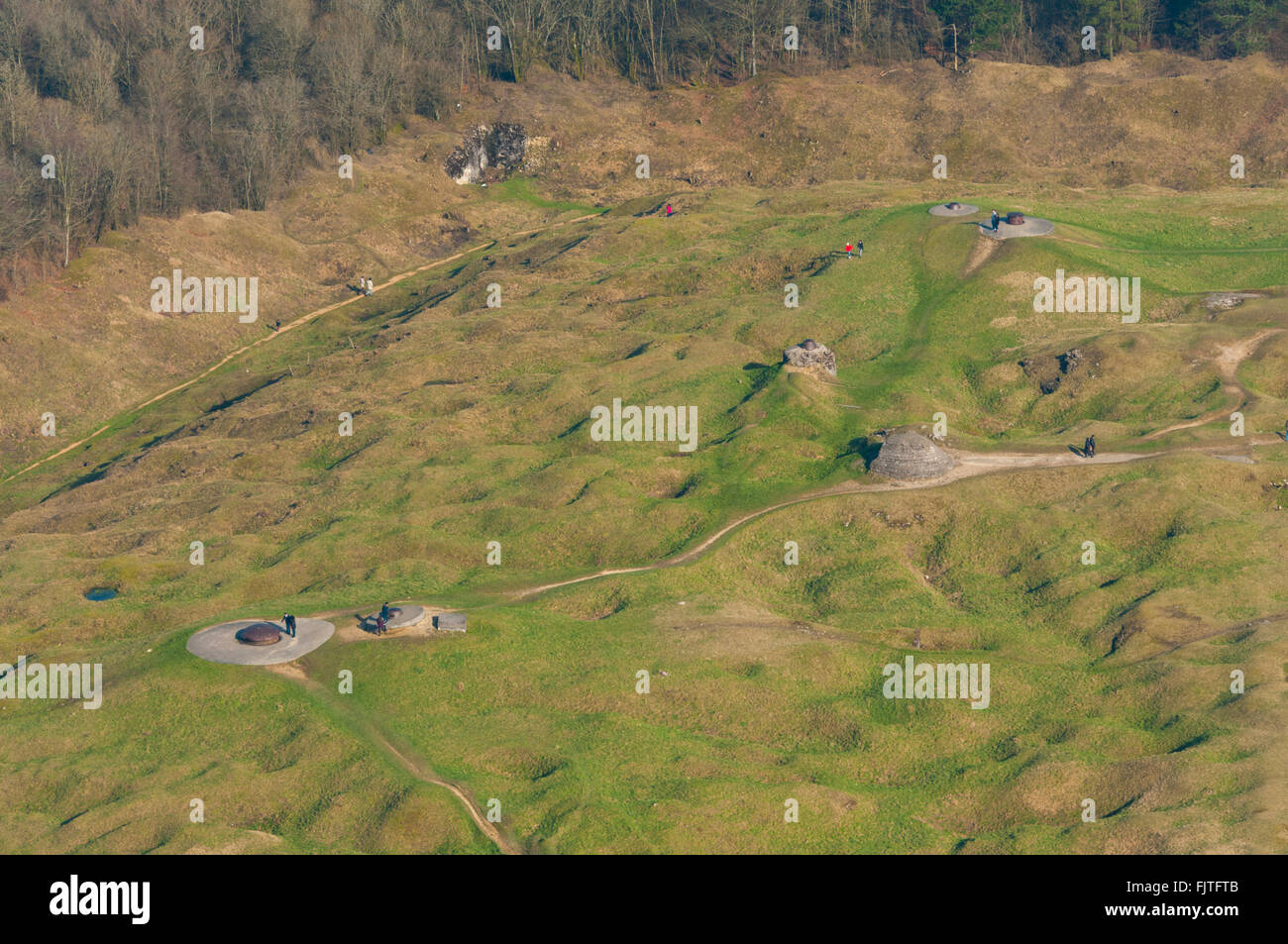 Meuse (55), Verdun, champs de Batailles De La 1ere Guerre Mondiale, Douaumont, Fort (Vue Aerienne) / / Frankreich, Meuse (55), Verd Stockfoto