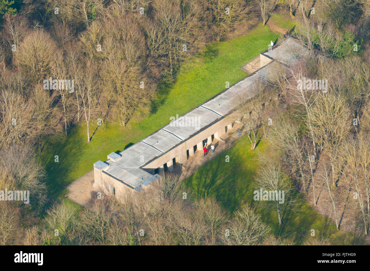Meuse (55), Verdun, champs de Batailles De La 1ere Guerre Mondiale, Thiaumont, Tranchee des Baionnettes (Vue Aerienne) / / Franken Stockfoto