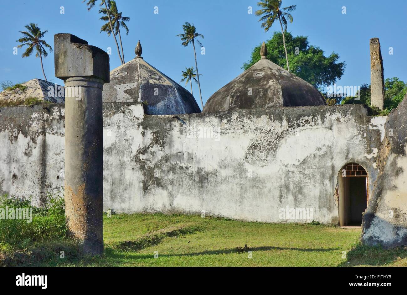 Die historischen Ruinen des Maruhubi Palasts auf der Insel von Zanzibar, Tansania Stockfoto