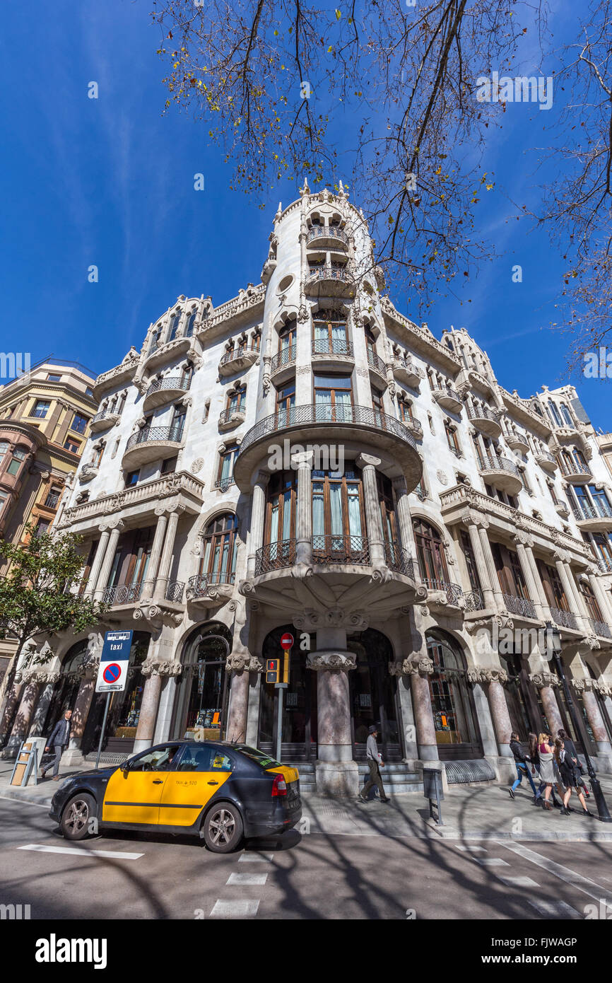 Alte bekannte Gebäude in Barcelona Stadt Spaniens, Hotel Casa Fuster  Stockfotografie - Alamy