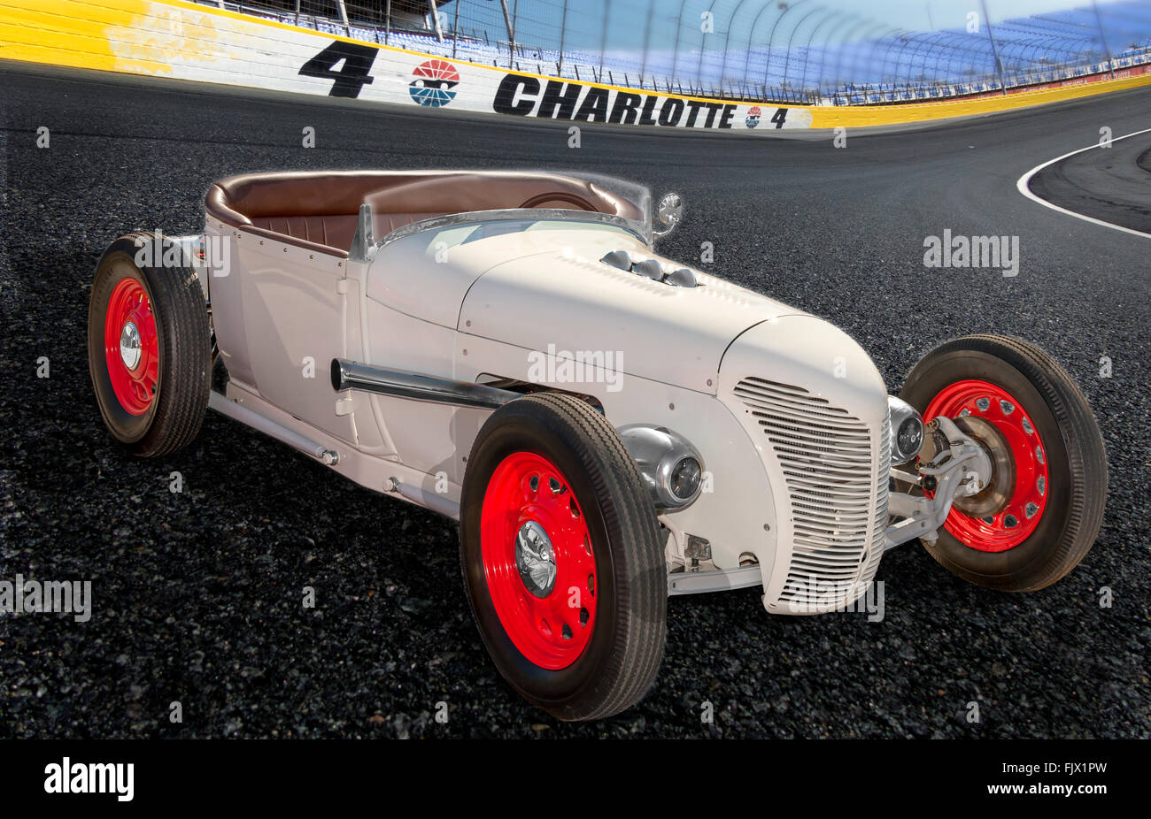 Einen illustrativen Stil Bild ein Modell T Track Roadster Hot rod Stockfoto